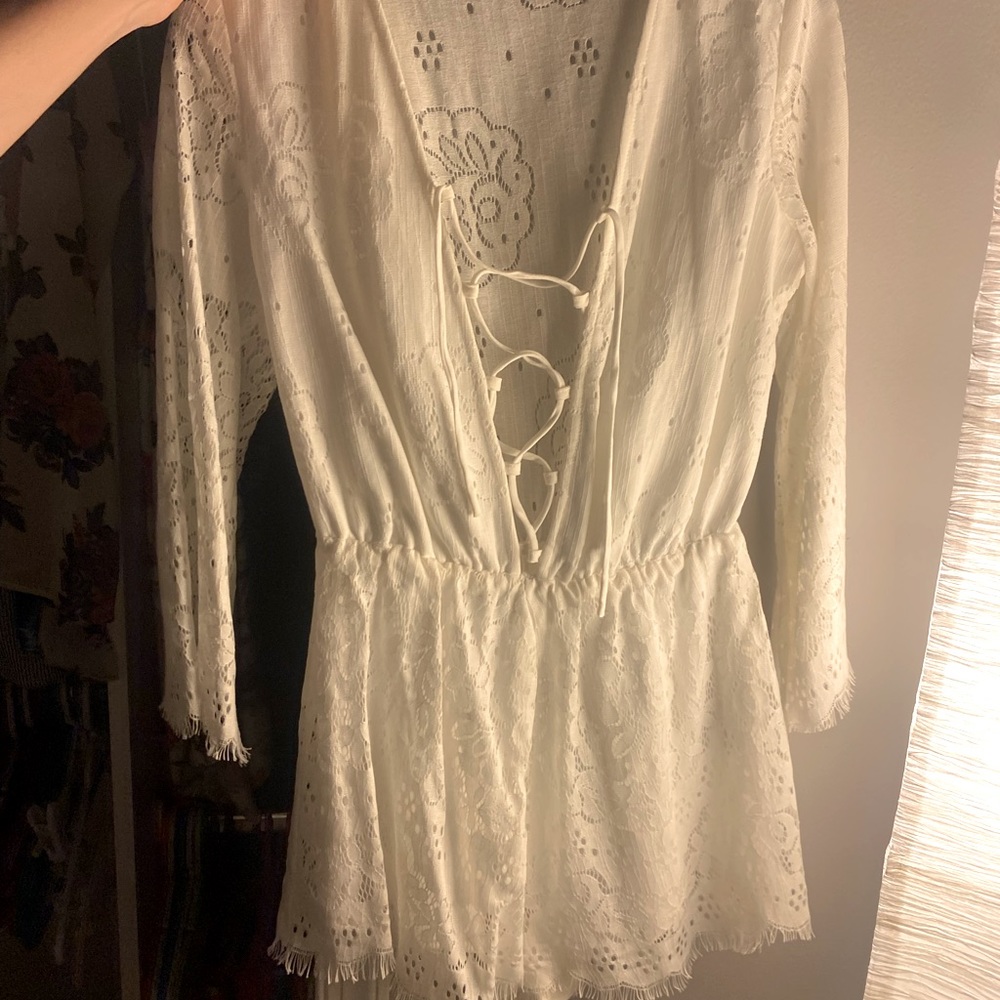 Mika + Gaia white romper